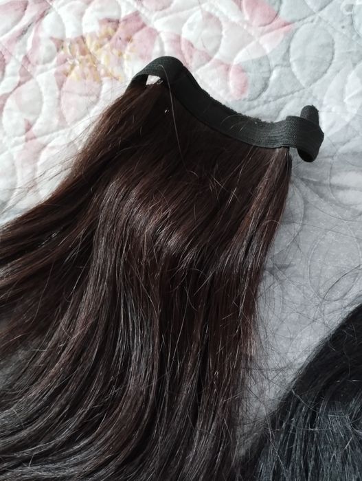 Волосы черного и каштанового , натуральные