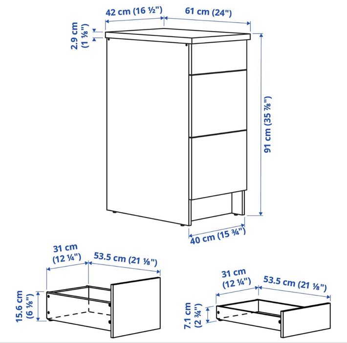Dulap bucătărie cu sertare IKEA - KNOXHULT