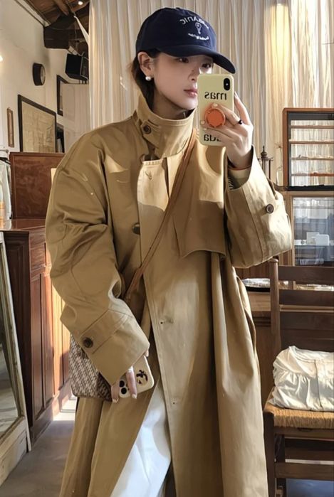 Тренч коричневый