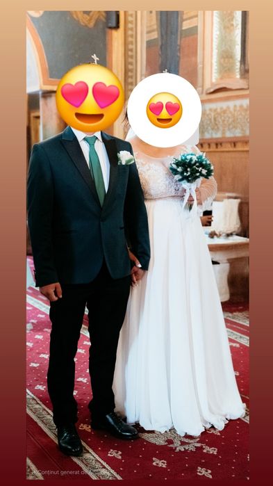 Costum Ginere și Rochie de Mireasa