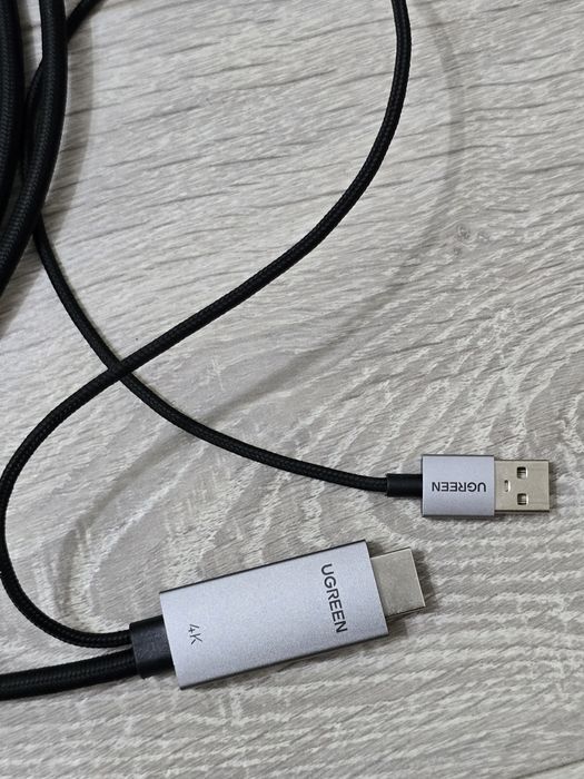 Cablu Ugreen HDMI la DisplayPort + USB-A pentru alimentare