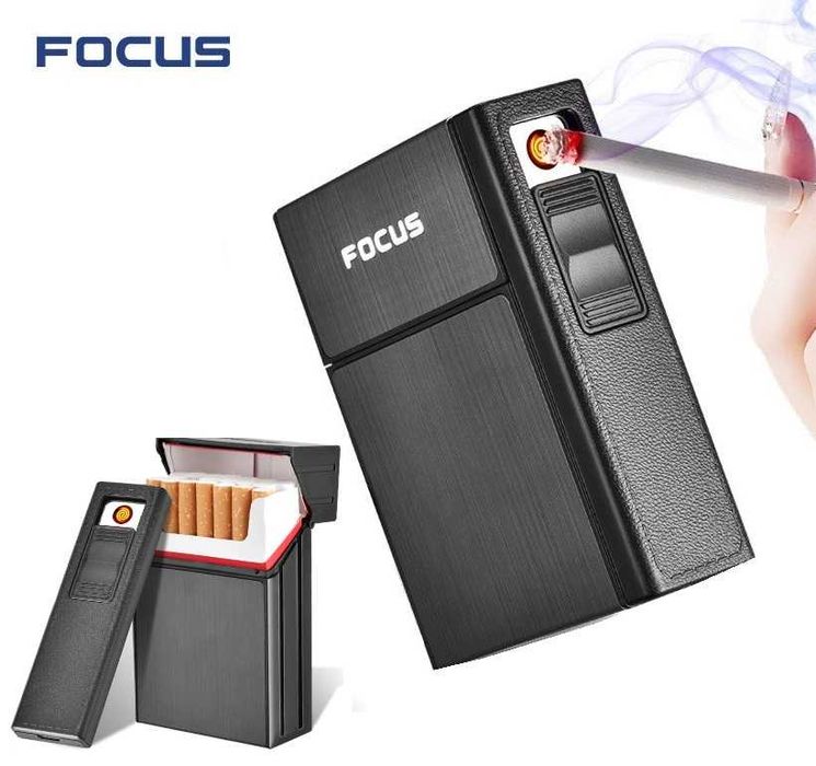 Кутия за цигари със запалка и USB