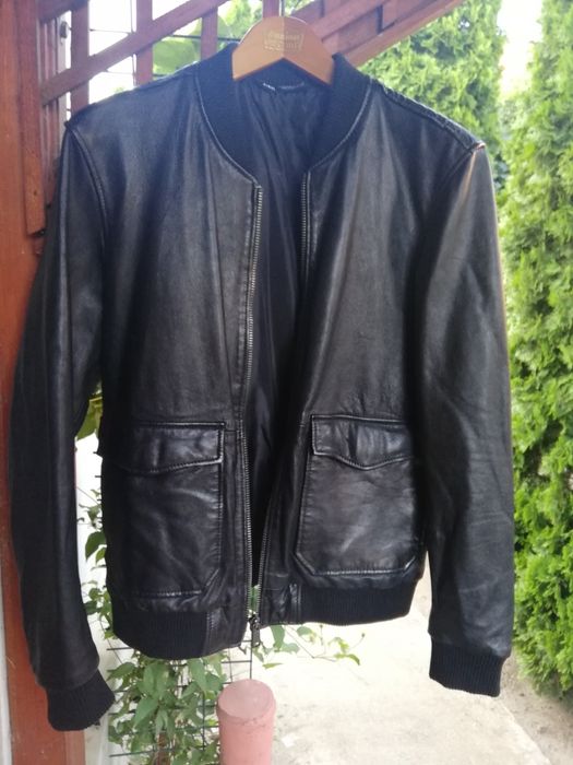 Geaca piele Zara Man M bomber