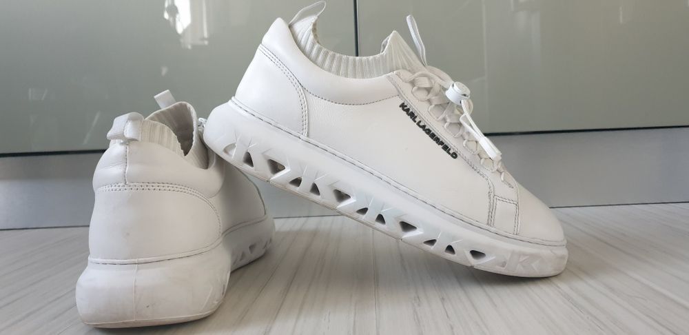 Karl Lagerfeld Leather  42/26.5см ОРИГИНАЛ! Мъжки   кецове ест. кожа