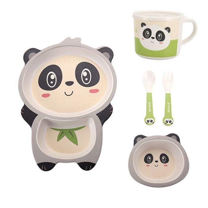 Набор детской посуды из бамбука