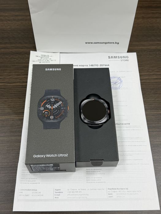 ЧИСТО НОВ 47mm Samsung Galaxy watch Ultra 2 Experiene Store Гаранция 2028 г.