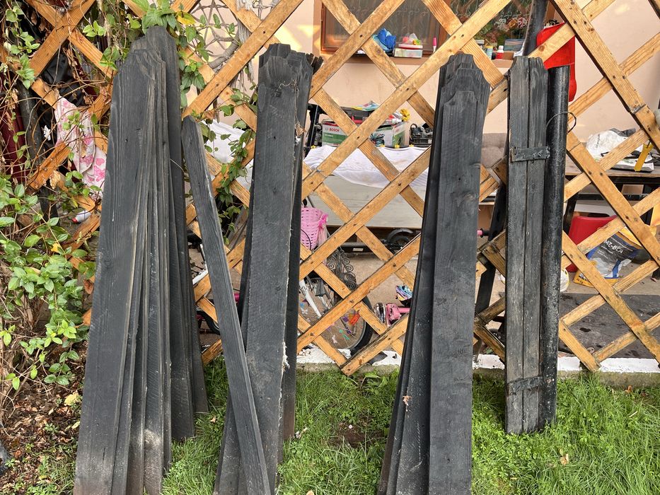 Vand porti gard fier cu lemn