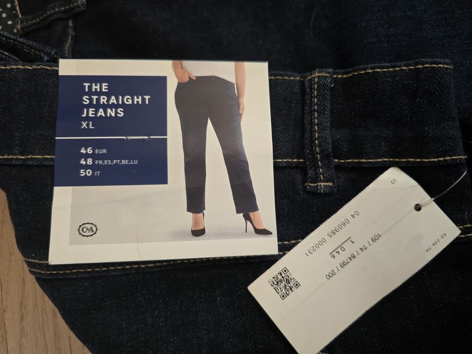Blugi drepti damă C&A XL, 46 EUR