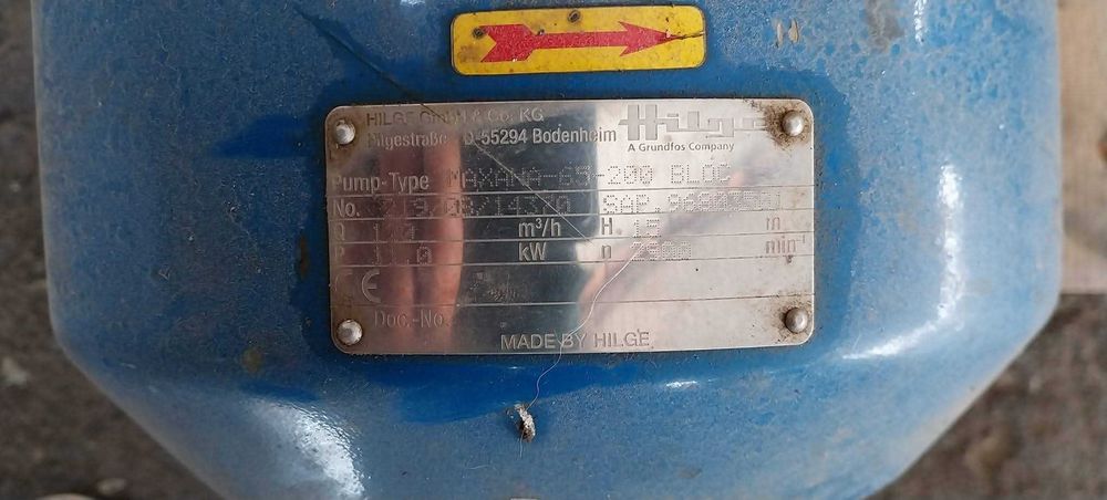 Pompa Centrifuga Hilge Mexana 65-200 BLOC