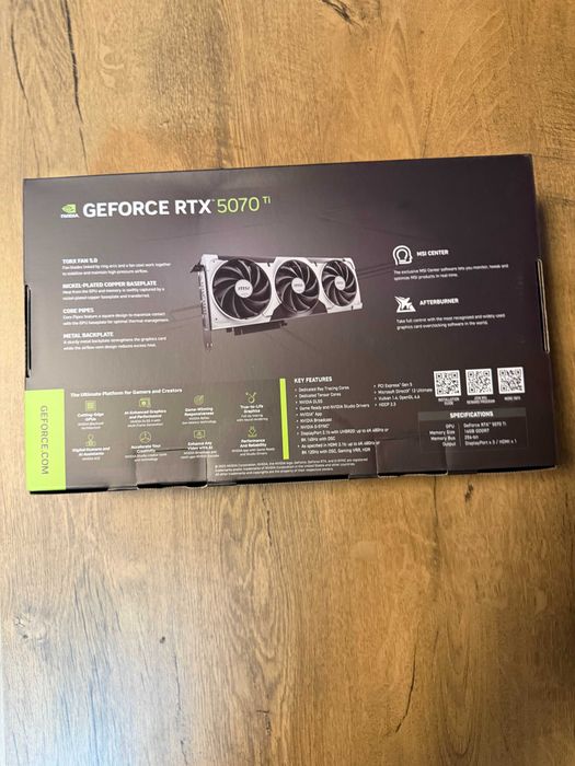 ЧИСТО НОВА MSI GeForce RTX 5070 Ti Ventus 3X OC 16GB GDDR7
