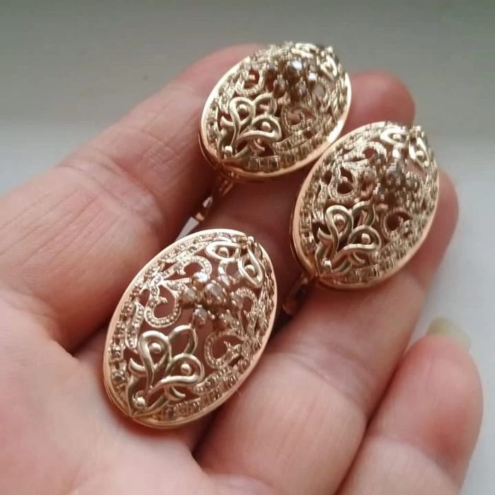 Бриллиантовый набор 583 пробы.СССР.