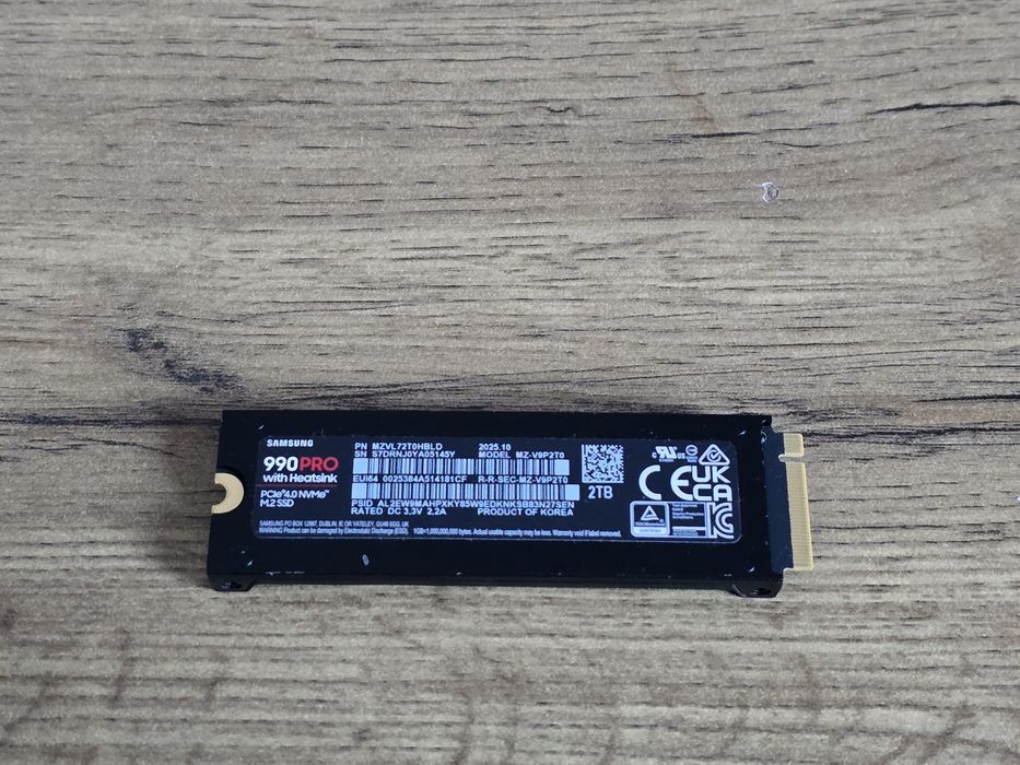 SSD Samsung 990 Pro 2Tb with heatsink