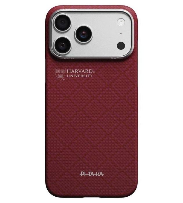 Карбонов Калъф с MagSafe Pitaka Edge Harvard Case за iPhone 17 Pro – Crimson