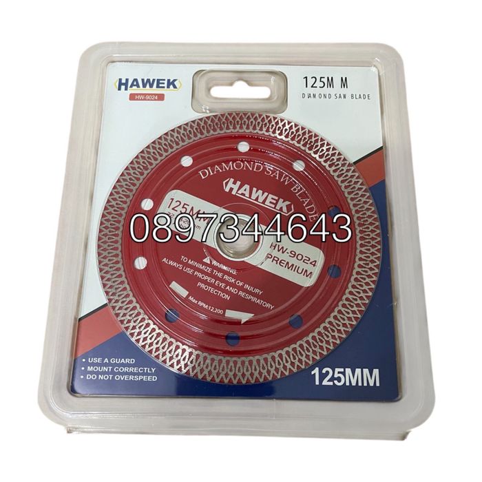 Диамантен диск за сухо и мокро рязане HAWEK PREMIUM 125 мм