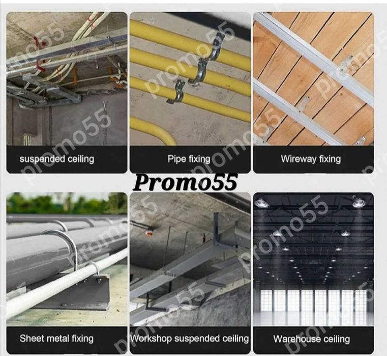 Професионални Кръгли Стоманени Пирони със Скоби за Тръби и Кабели