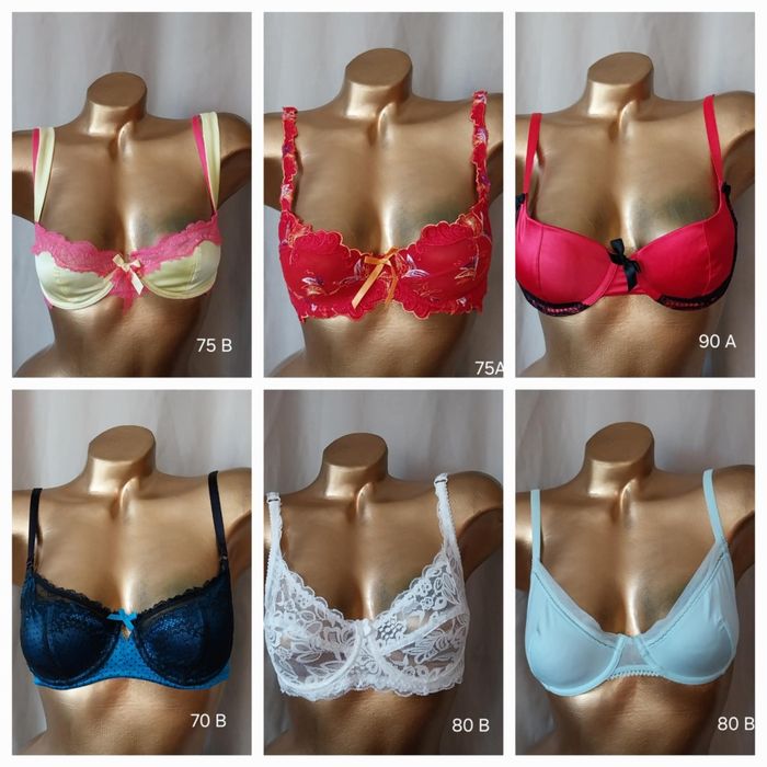 12 сутиена различни модели дантела и сатен