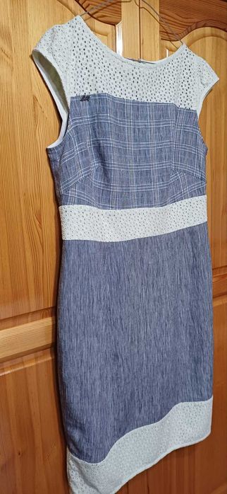 Рокля ЛЕН и рязана Брюкселска Дантела на "Rosi Fashion" !НОВА!