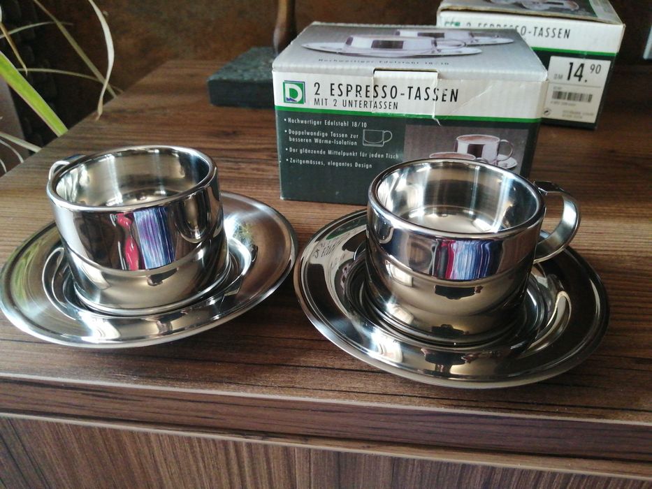 Чаши за кафе двустенни от неръждаема стомана