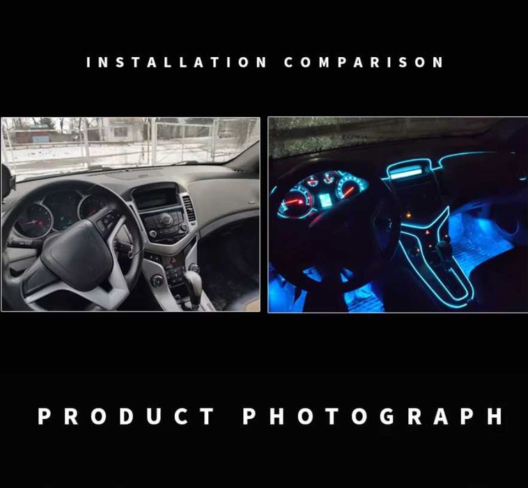 Амбиентно осветление за КОЛА, интериорна LED лента – 5 метра