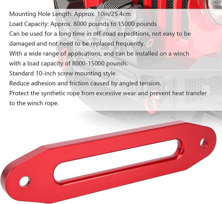 Fanta din aluminiu pentru troliu culoare rosu