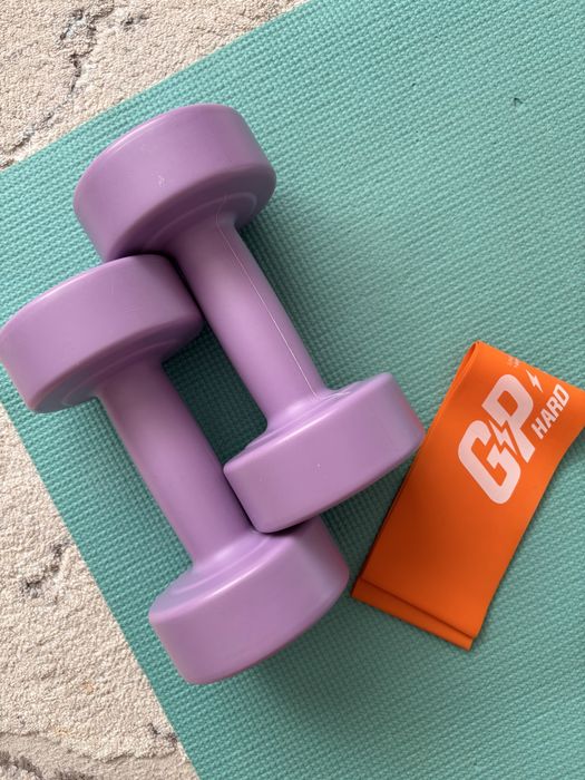 Фиолетовые гантели 1,5кг
