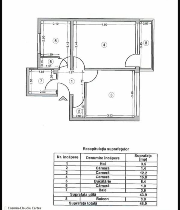 Apartament de vanzare. Soseaua Giurgiului strada Vigoniei