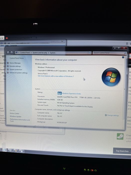 Lenovo Thinkpad T61 core 2 duo 2.2 ghz t7500 nvidia