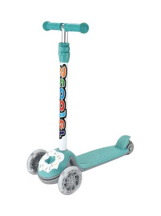 Тротинетка, Метална, С LED светлина, Регулируемо кормило, 57x28x85 см