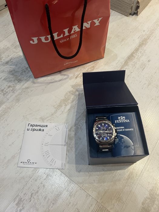 Festina хронограф – като нов, пълен комплект, Juliani