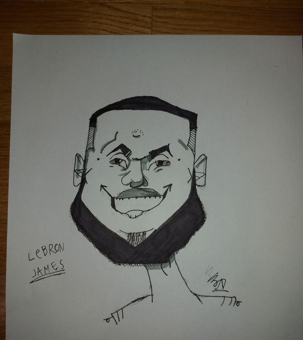 Caricatura cu LeBron James