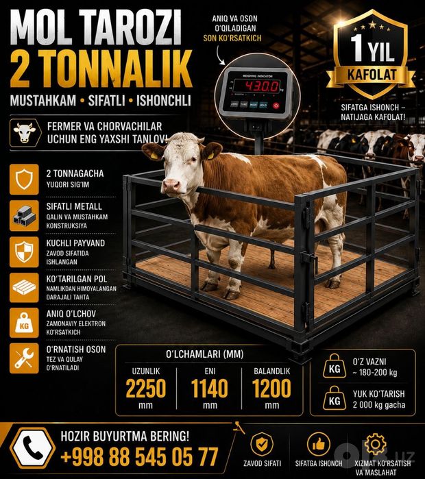 Mol qoʻy tarozilar bor 2 tonalik