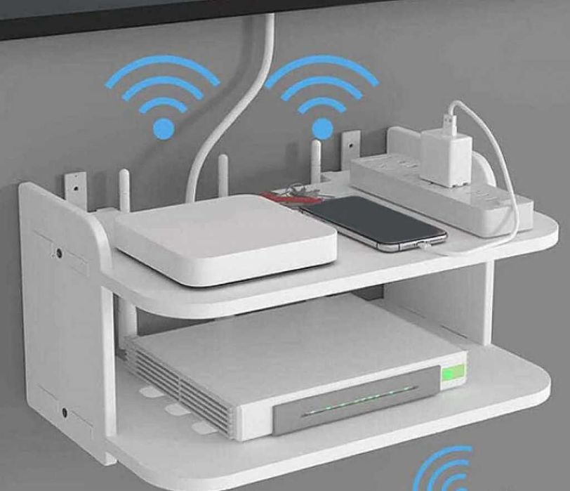 Стенна поставка, органайзер/рафт за рутер,дистанционно и аксесоари