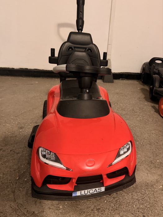 Vand Masinuta pentru copii 3 in 1, Toyota GR Supra GT4, premergator, masinuta de impins, masinuta electrica, 30W, 6V, rosie