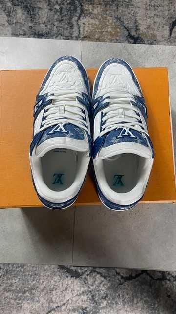 Adidasi Sport Sneakers Luis Vuitton LV Trainers Skate Blue White - Livrare Verificare