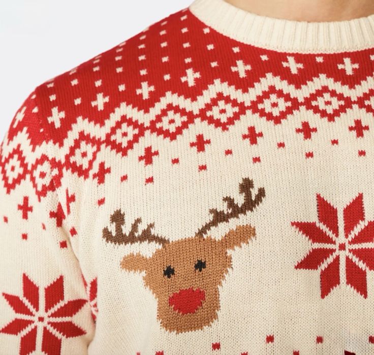 Коледен пуловер с елени
