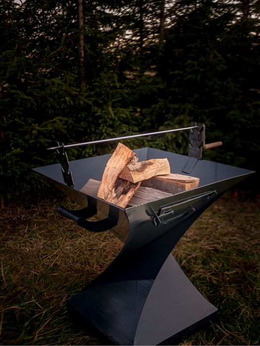 Gratar cu blat din lemn! Plita detasabila si protap