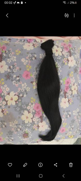 Продам волосы 80 см чёрные густые