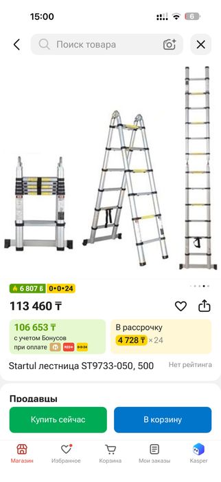 Лестница двухсекционная