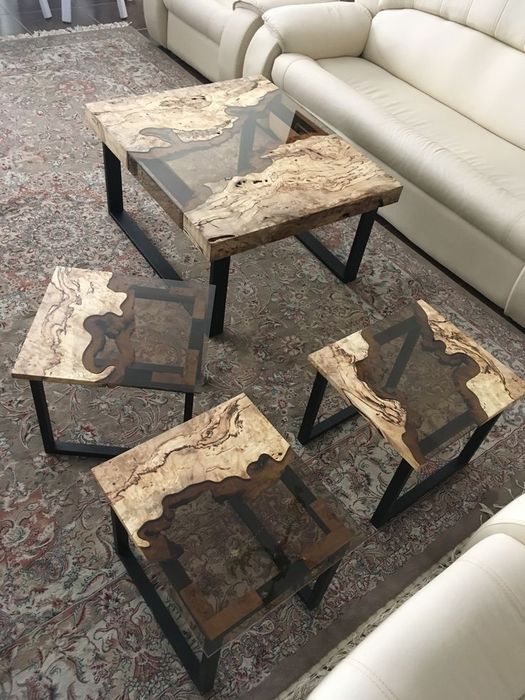 Столы из массива/из карагача/Стол из эпоксидной смолы