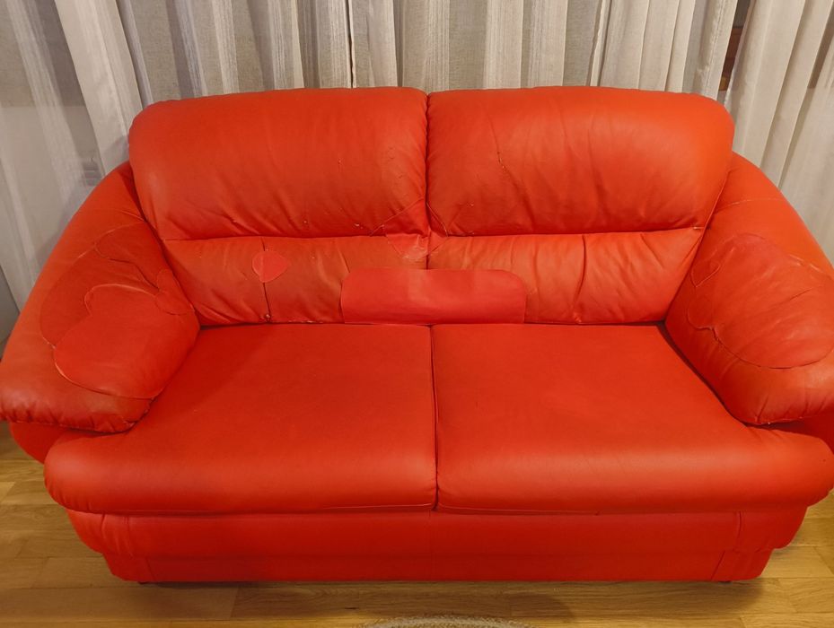 Холна гарнитура  - диван двойка и два фотьойла - еко кожа