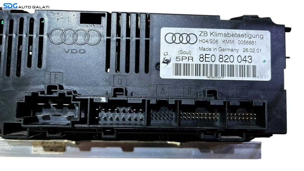 Panou Modul Unitate Comanda AC Aer Conditionat Clima Climatronic Audi A4 B6 2001 - 2005 Cod 8E0820043 [LC0707]