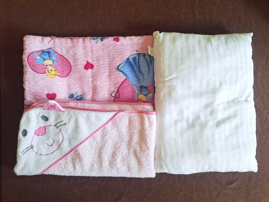 калъфки, подложка, възгавничка и хавлийка