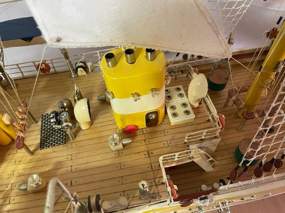 Macheta la scara Bricul Mircea 1882 nava scoala a Romaniei