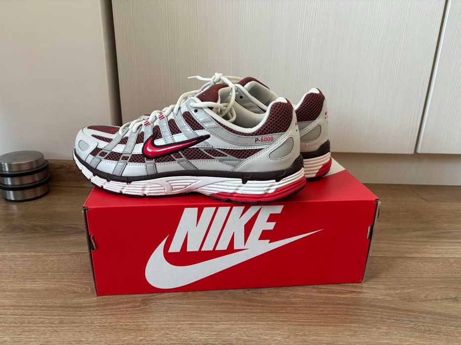 Маратонки Nike P-6000 Metallic Summit White Fire Red  | 44.5 EU 10.5 US