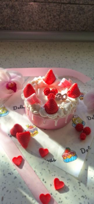 Соева свещ торта