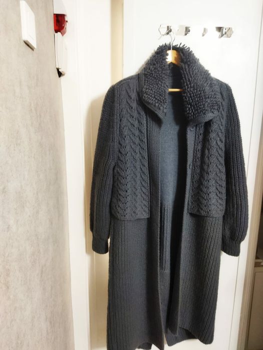 Пальто вязаное женское