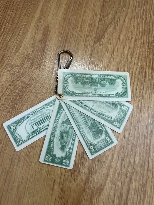 Breloc bancnote dolari plastic colectie anii '80