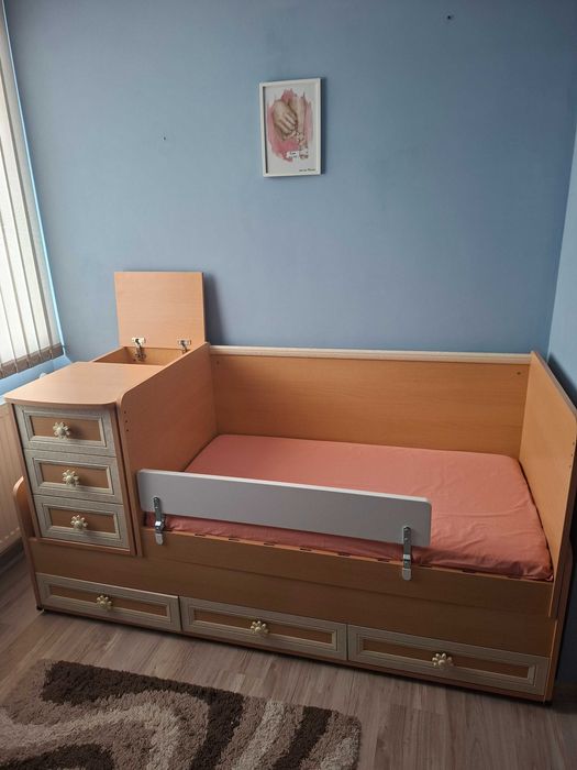 Комбиниранo 3 в 1, Бебешко легло-люлка,кошара , детско легло