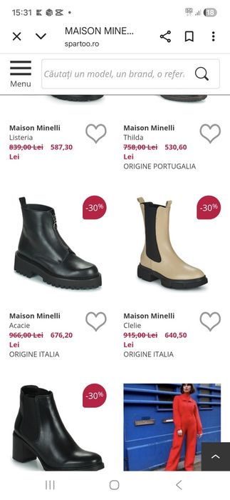 Ghete noi piele Minelli marimea 39