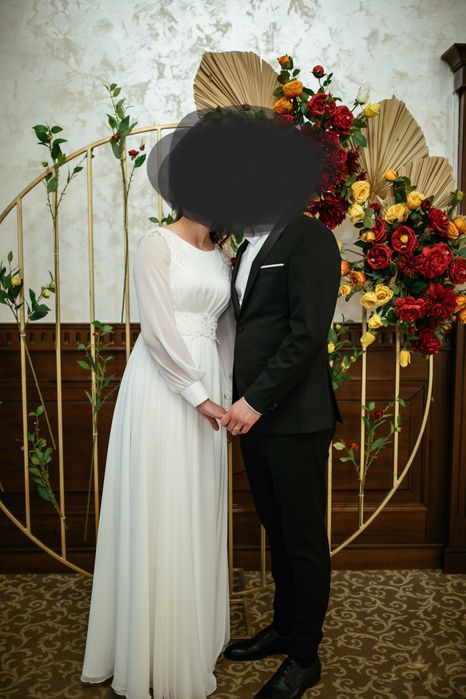 Rochie de mireasa vaporoasa voal gratuit inclus corset la spate